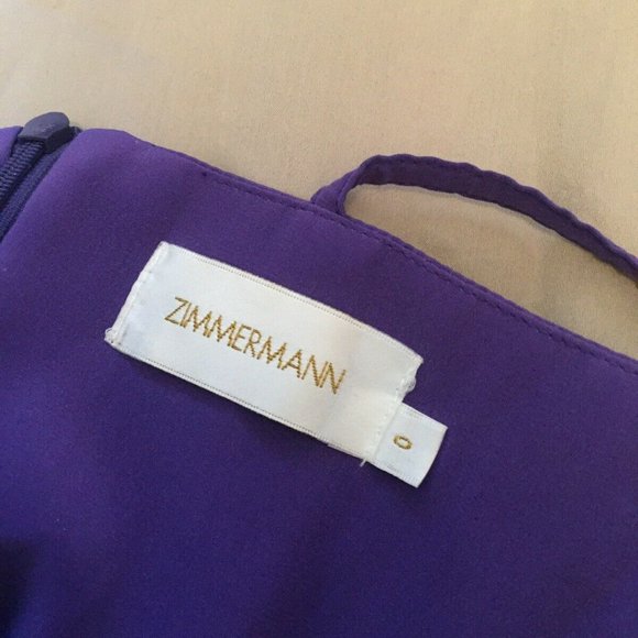 Zimmermann Mini Dress One Shoulder Draped Silk GUC - Picture 3 of 12